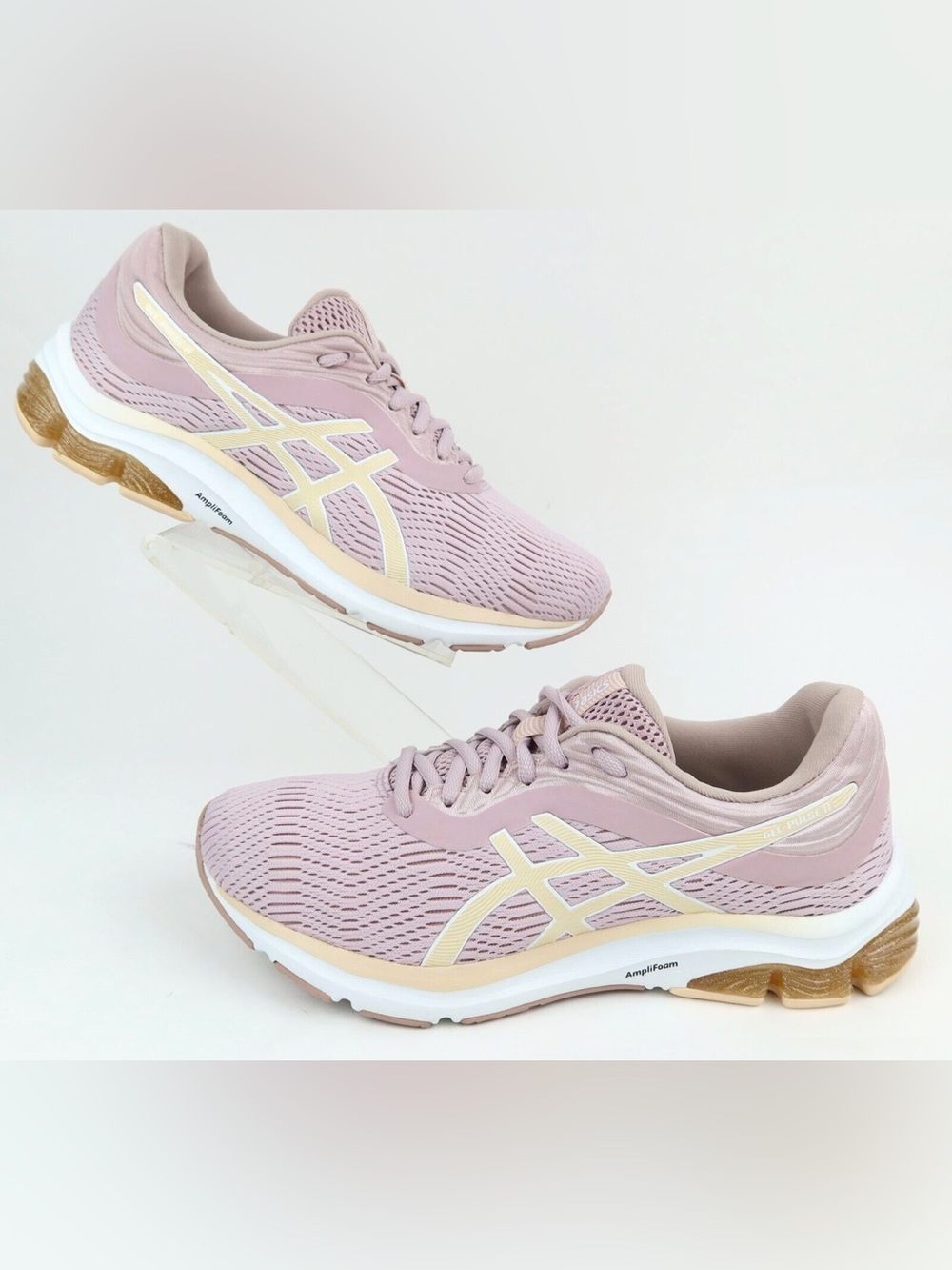 ASICS Women's Lavender Pink and Cream Running Sneakers